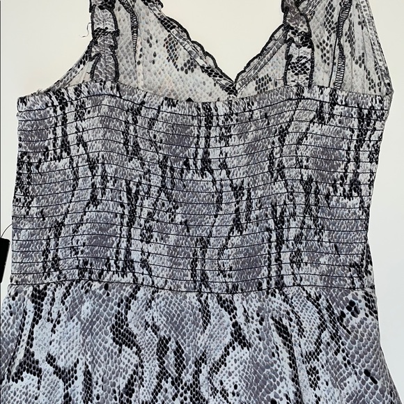 Express Gray Snake Ruffle Tank Dress - Picture 5 of 5